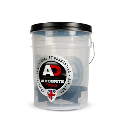 Autobrite Direct CLEAR Detailing Bucket, Gamma Seal and Dirt Guard