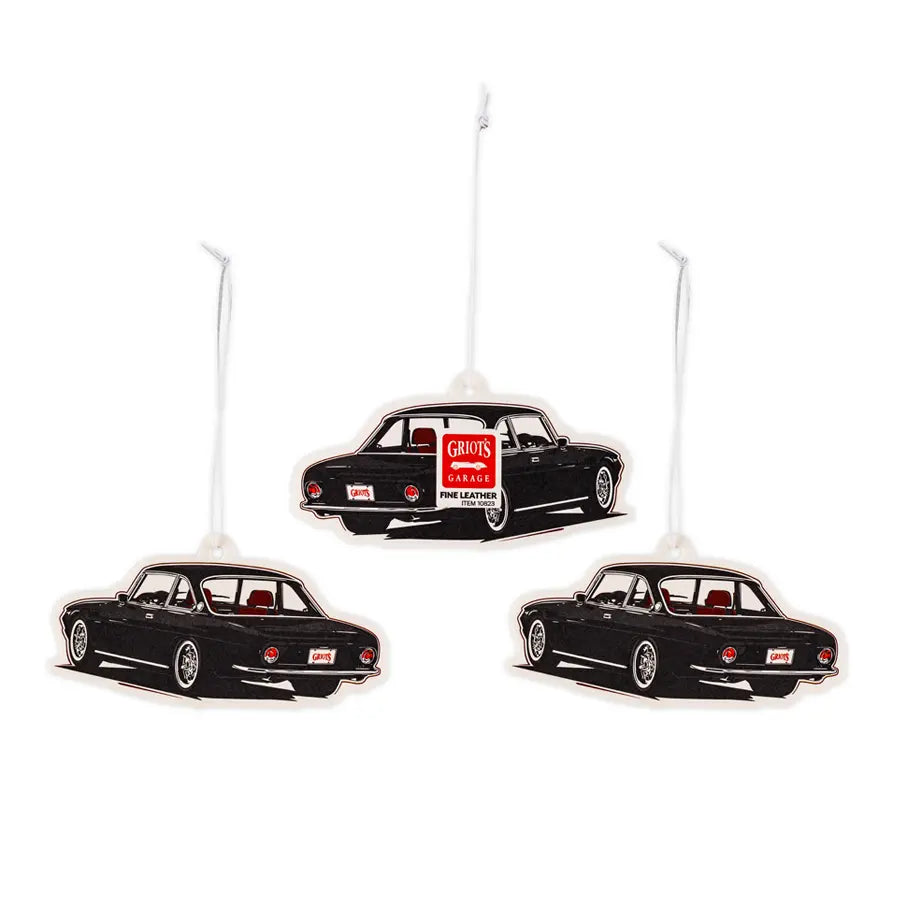 Griot’s Garage Stinky-Be-Gone Hanging Air Freshener – Fine Leather (Pack of 3)
