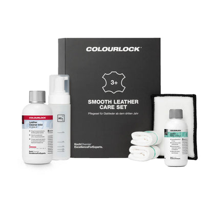 Colourlock Smooth Leather Care Kit - Mild Leather Cleaner & Protector (125ml/150ml)