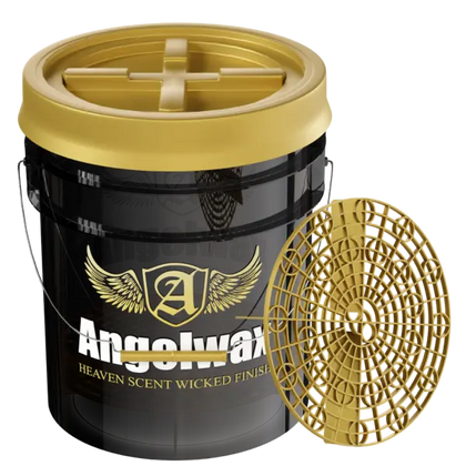 Angelwax Car Wash Bucket with Grit Guard and Lid