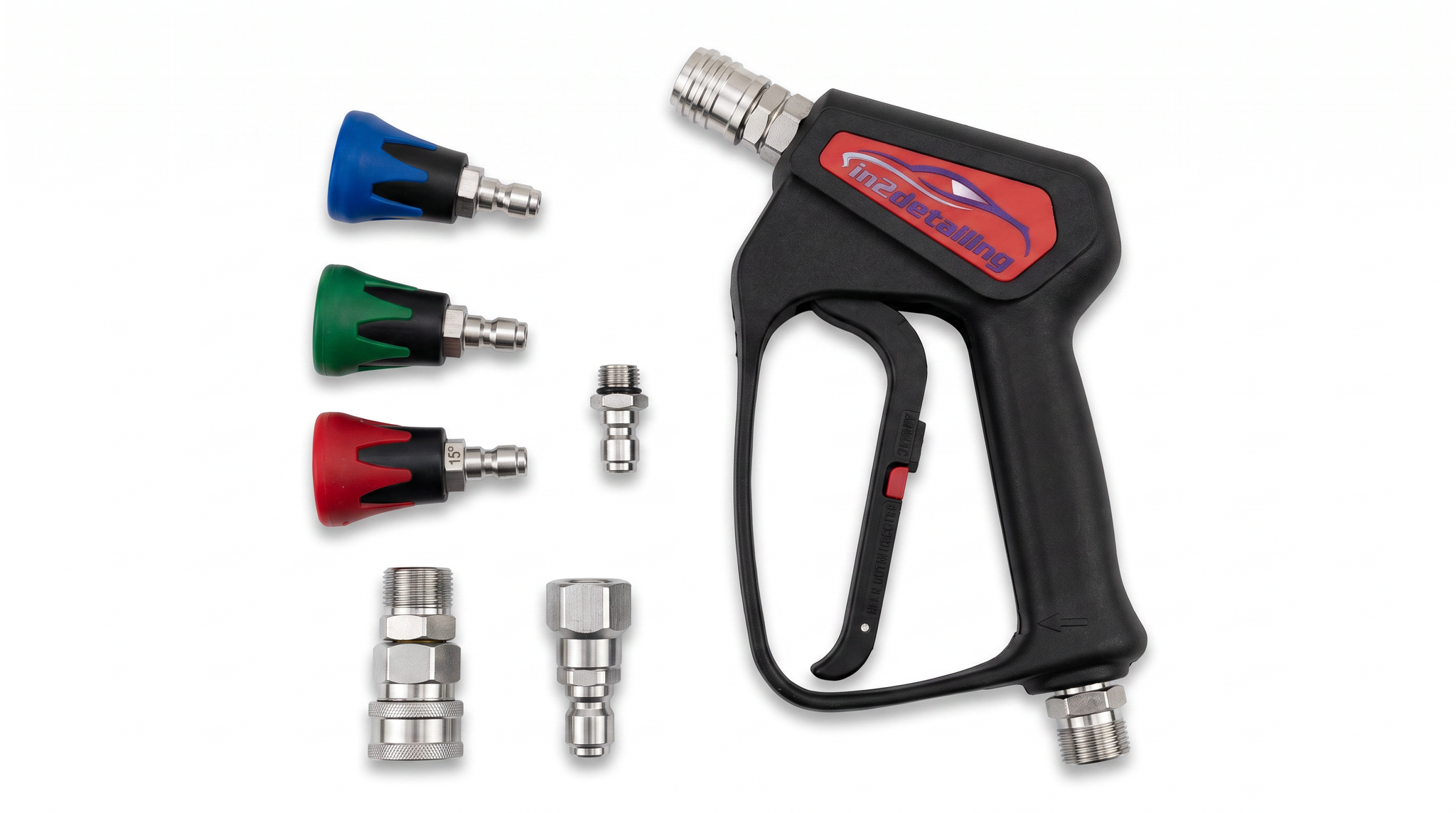 in2Detailing PROFESSIONAL Swivel Short Trigger Gun with Quick Release Nozzles