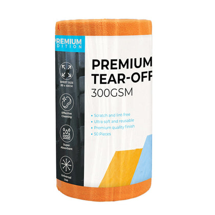 Simply Auto 50pk Premium 30x40cm 300gsm Microfibre Roll