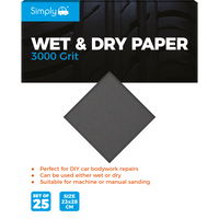 Simply Auto Pack of 25 Wet & Dry Paper (Choice of Grade)