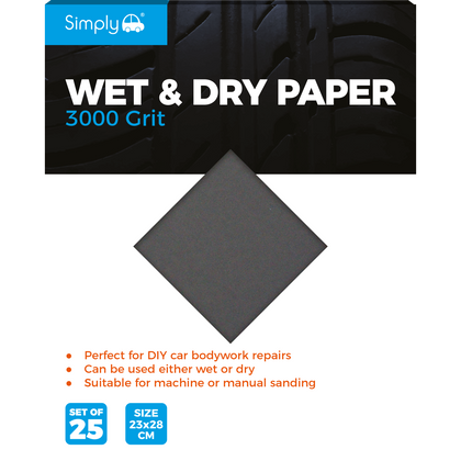Simply Auto Pack of 25 Wet & Dry Paper (Choice of Grade)