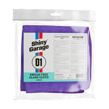 Shiny Garage Smear Free Glass Cloth (2pk)