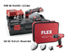 FLEX PXE 80 10.8-EC/2.5 Set + DD 2G 10.8-LD Drill Driver Set with 3x Carpet Brushes