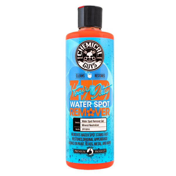 Get rid of stubborn water spots on your ride with Heavy Duty Water Spot  Remover Gel! 💦 Heavy Duty Water Spot Remover is a specialty citrus based  gel, By Chemical Guys