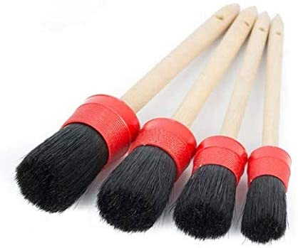 Set of 4 Soft Hog Hair Detailing Brushes (25mm, 30mm, 40mm)