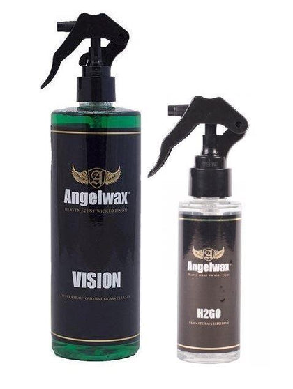 Angelwax Vision 500ml & H2GO 250ml Glass Care Bundle, Clean and Protect