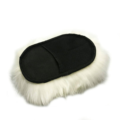 Genuine Merino Wool Wash Mitt with Rear Hand Insert